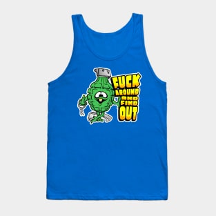 Fuck Around And Find Out - Hand Grenades & Horseshoes F/B print Tank Top